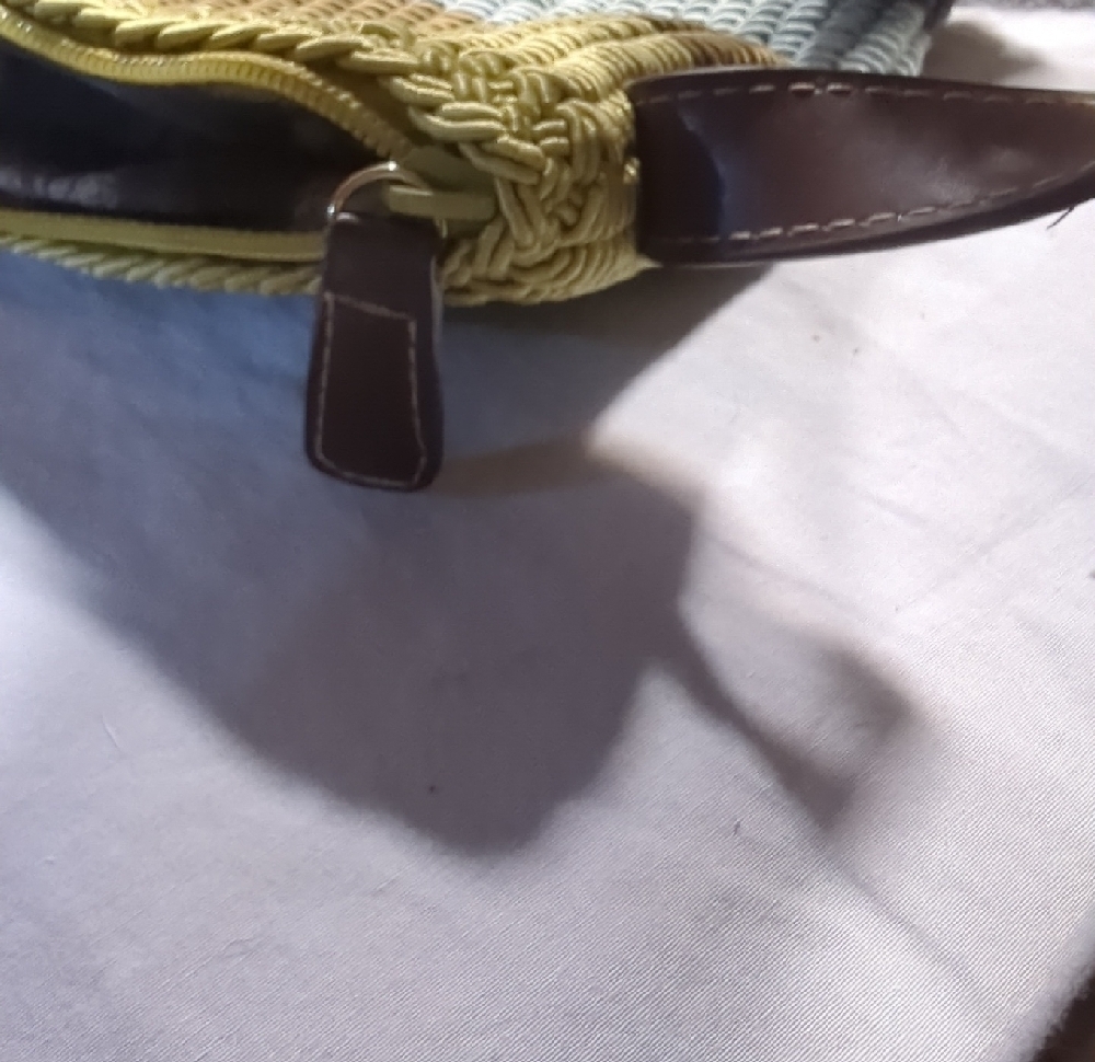 Blue and Brown Weave Shoulder Bag By Liz Claiborne - Picture 12 of 15